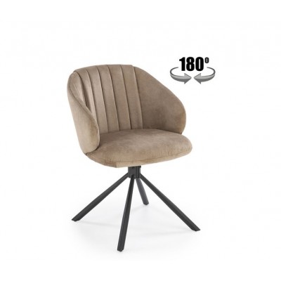 Стул HALMAR K533 капучино/черный, поворотный